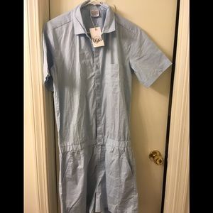 Light blue jump suit